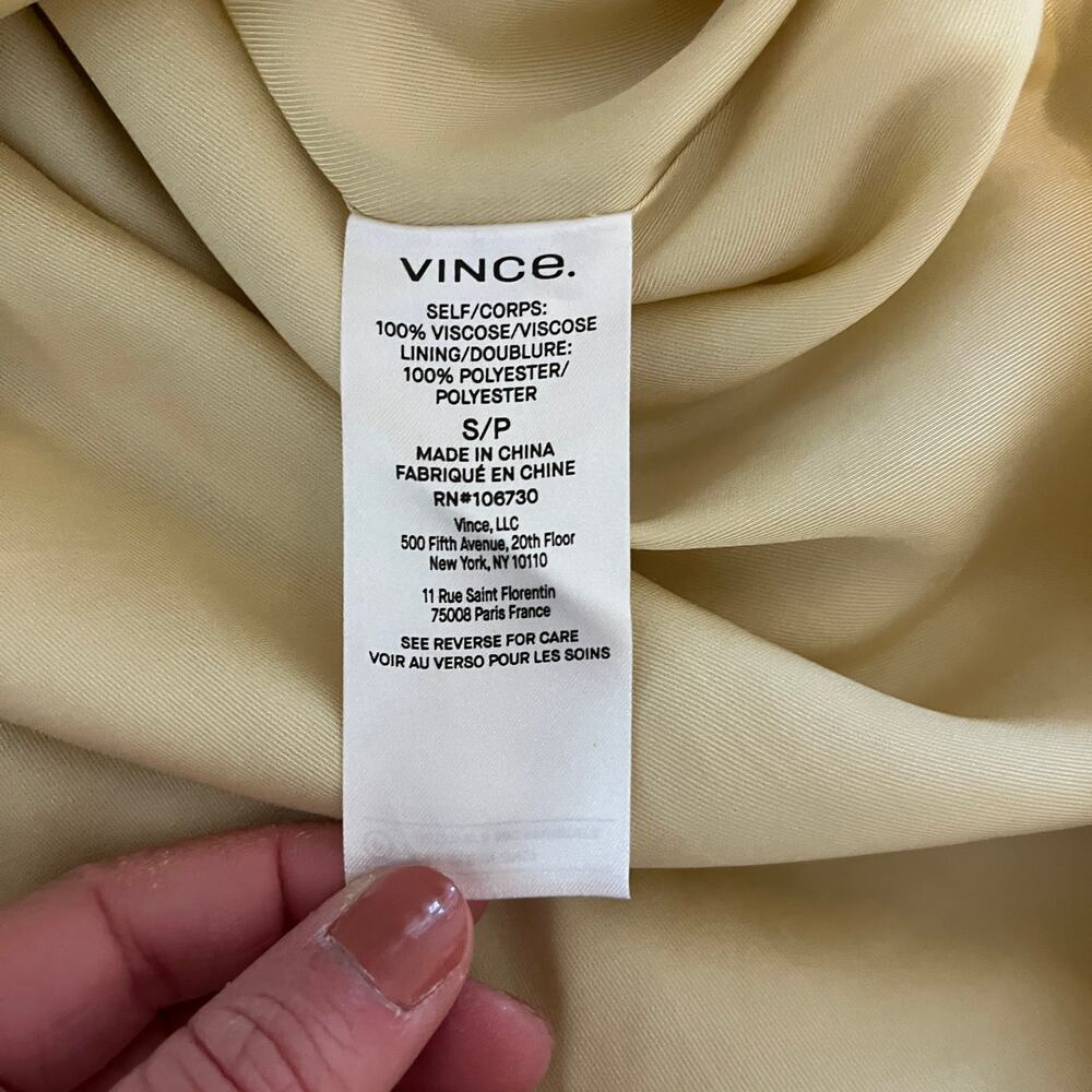 Vince Wheat Twist Knot Drape Summer Maxi Dress Balm Beige Small - Picture 8 of 9